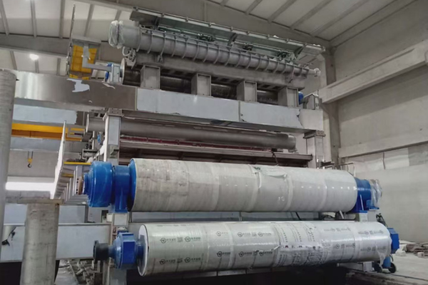 Coated white-board paper machine, new-build installation, section erection in progress