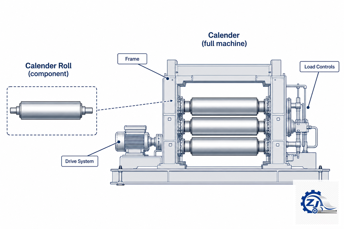 What Is a Calender Roll? Definition and How It Differs from the Calender Machine — Zejiang Paper Machinery