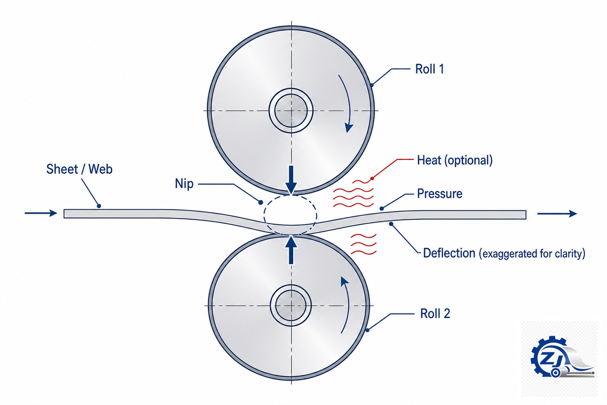 How Calendering Works: Nip Pressure, Heat, and the Smoothing Mechanism — Zejiang Paper Machinery