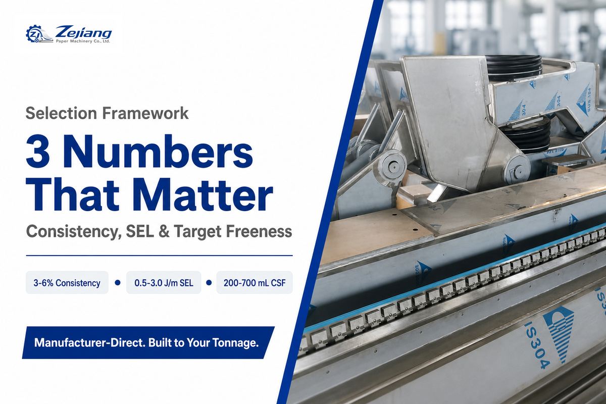 Key Selection Factors: Consistency, Specific Edge Load, and Target Freeness — Henan Zejiang Paper Machinery