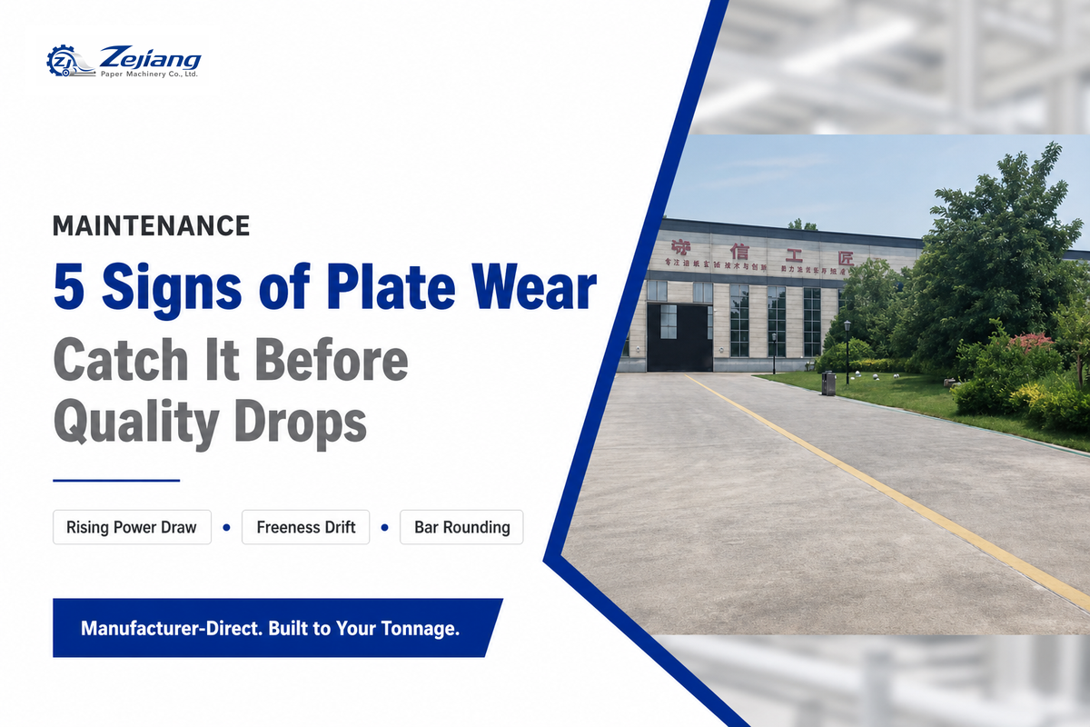 Signs of Plate Wear and When to Service a Disc Refiner — Henan Zejiang Paper Machinery
