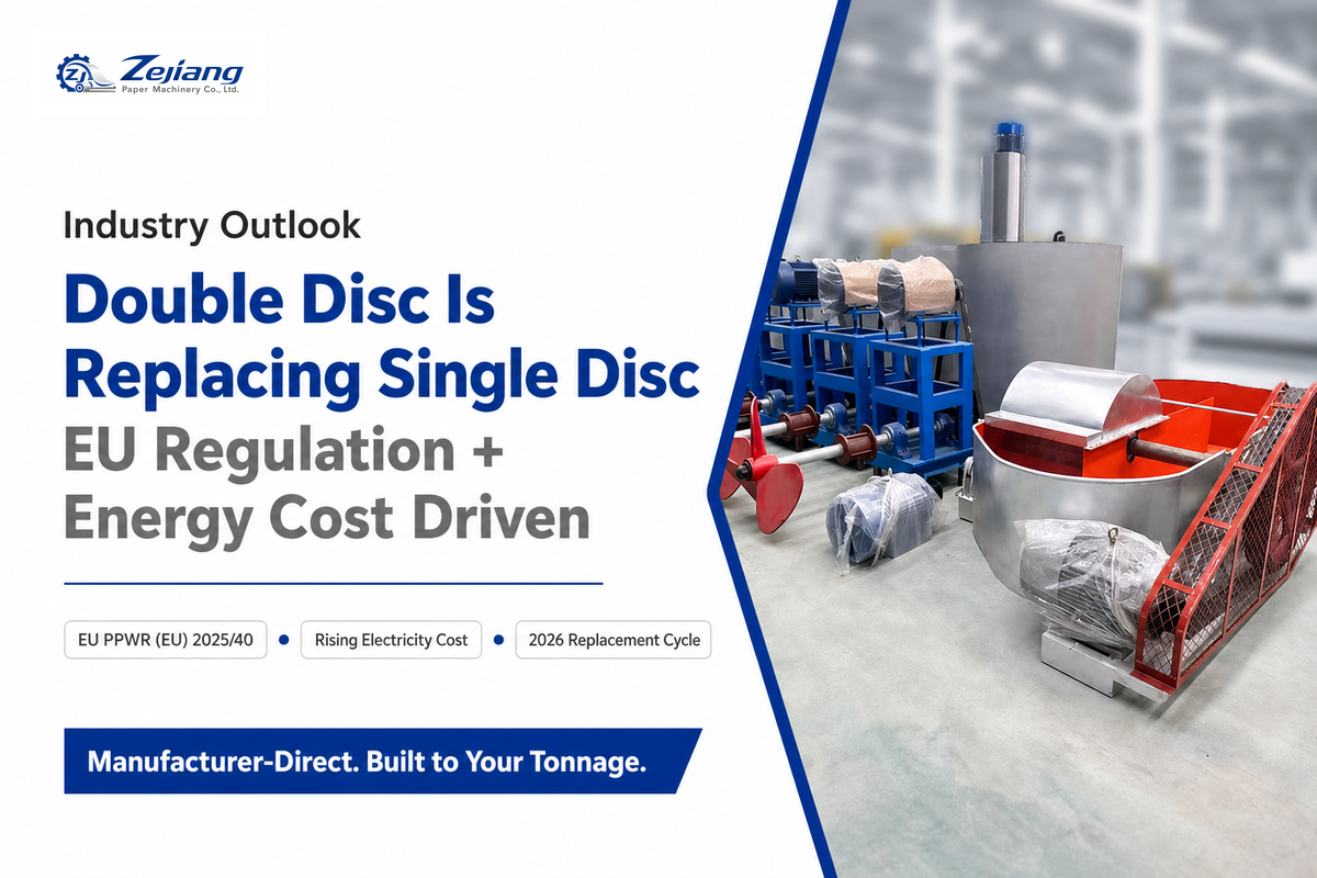 Industry Outlook: Why Double Disc Refiners Are Replacing Single Disc Units — Henan Zejiang Paper Machinery