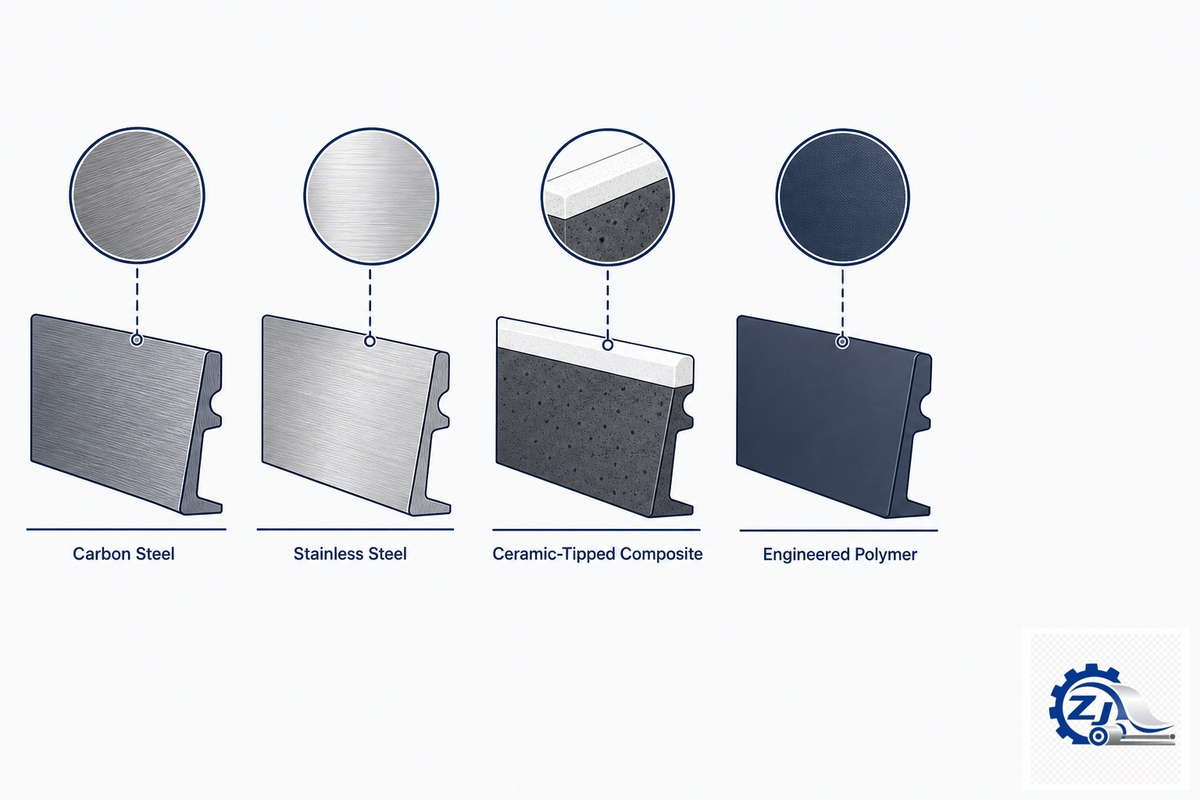 Doctor Blade Materials Compared — Zejiang Paper Machinery