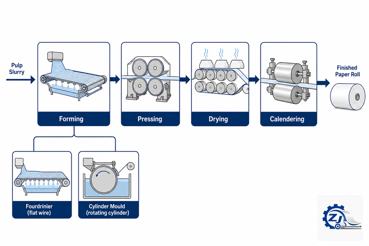 What Is a Kraft & Corrugated Paper Machine? — Zejiang Paper Machinery