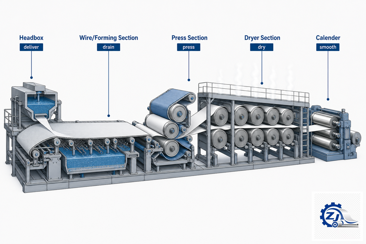 Paper Machine Components Explained — Zejiang Paper Machinery