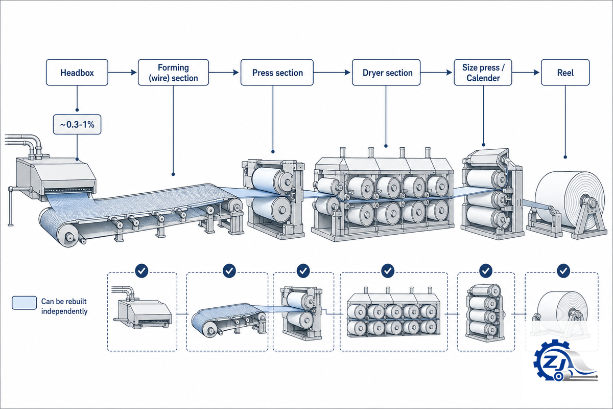 What Is a Paper Machine Rebuild? (The Sections That Actually Get Rebuilt) — Zejiang