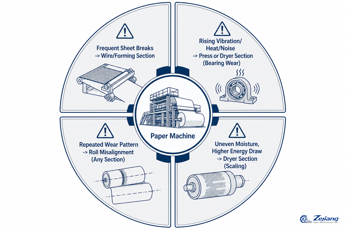 Common Paper Machine Problems and What Causes Them — Henan Zejiang Paper Machinery