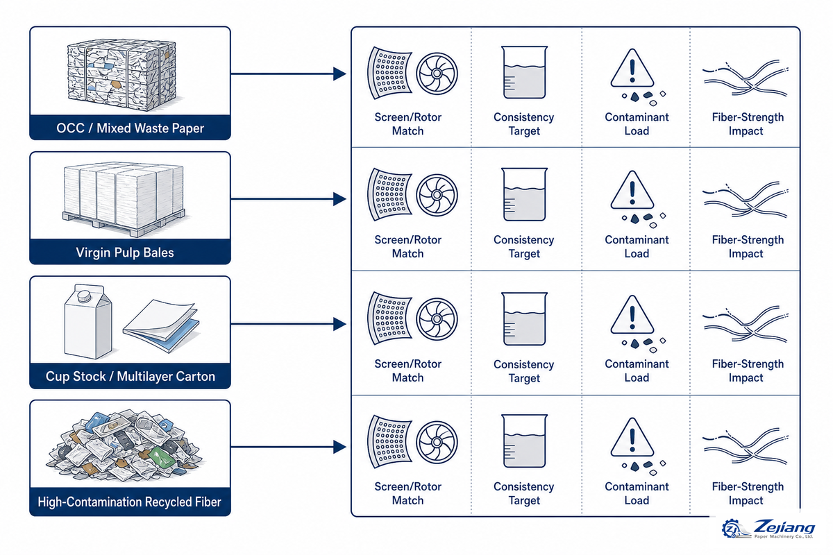 Raw Materials & Furnish Compatibility — Henan Zejiang Paper Machinery