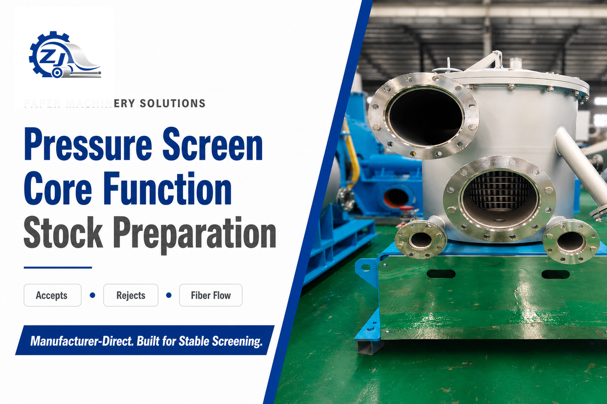 What a Pressure Screen Does in Stock Preparation — Zejiang Paper Machinery