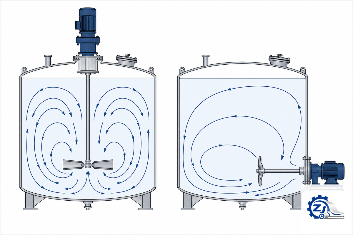 Top-Entry vs Side-Entry Agitator Mounting: Which Fits Your Tank? — Zejiang