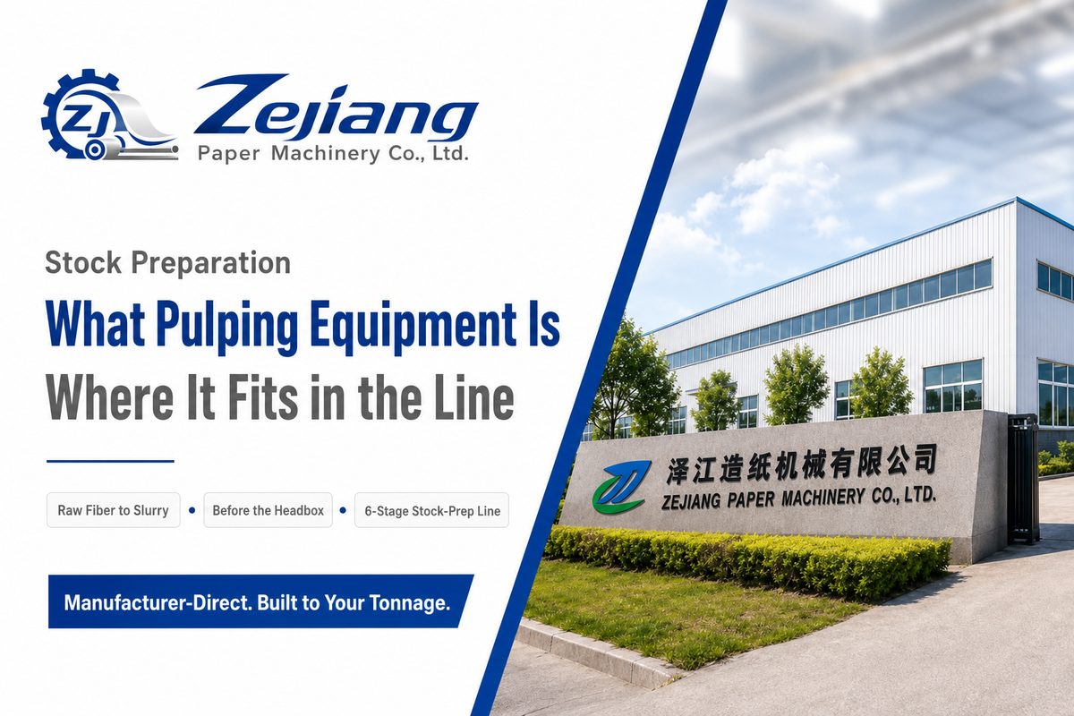What Is Pulping Equipment, and Where Does It Fit in Papermaking? — Henan Zejiang Paper Machinery