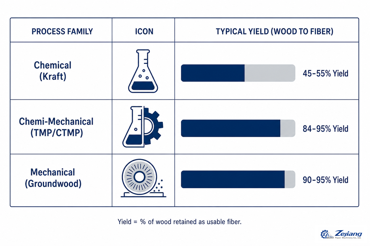 Types of Pulping Processes: Chemical, Mechanical, and Chemi-Mechanical — Henan Zejiang Paper Machinery