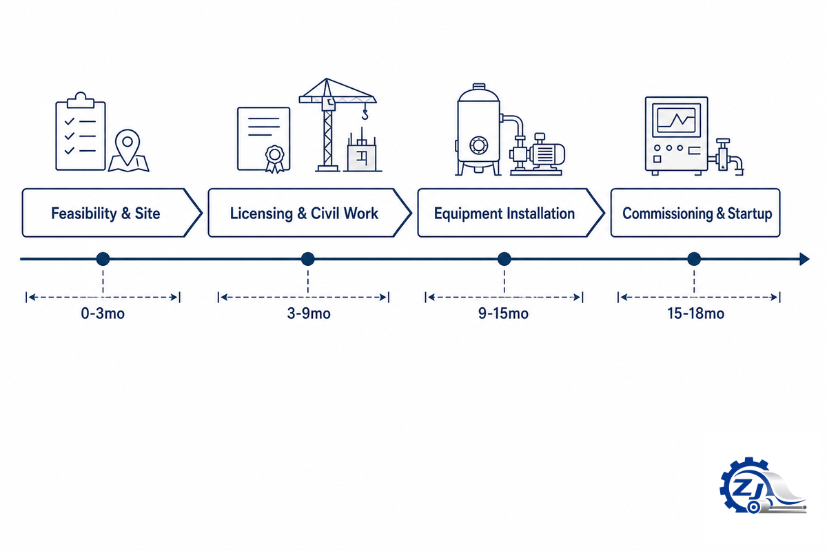 Project Timeline: From Planning to Startup — Zejiang