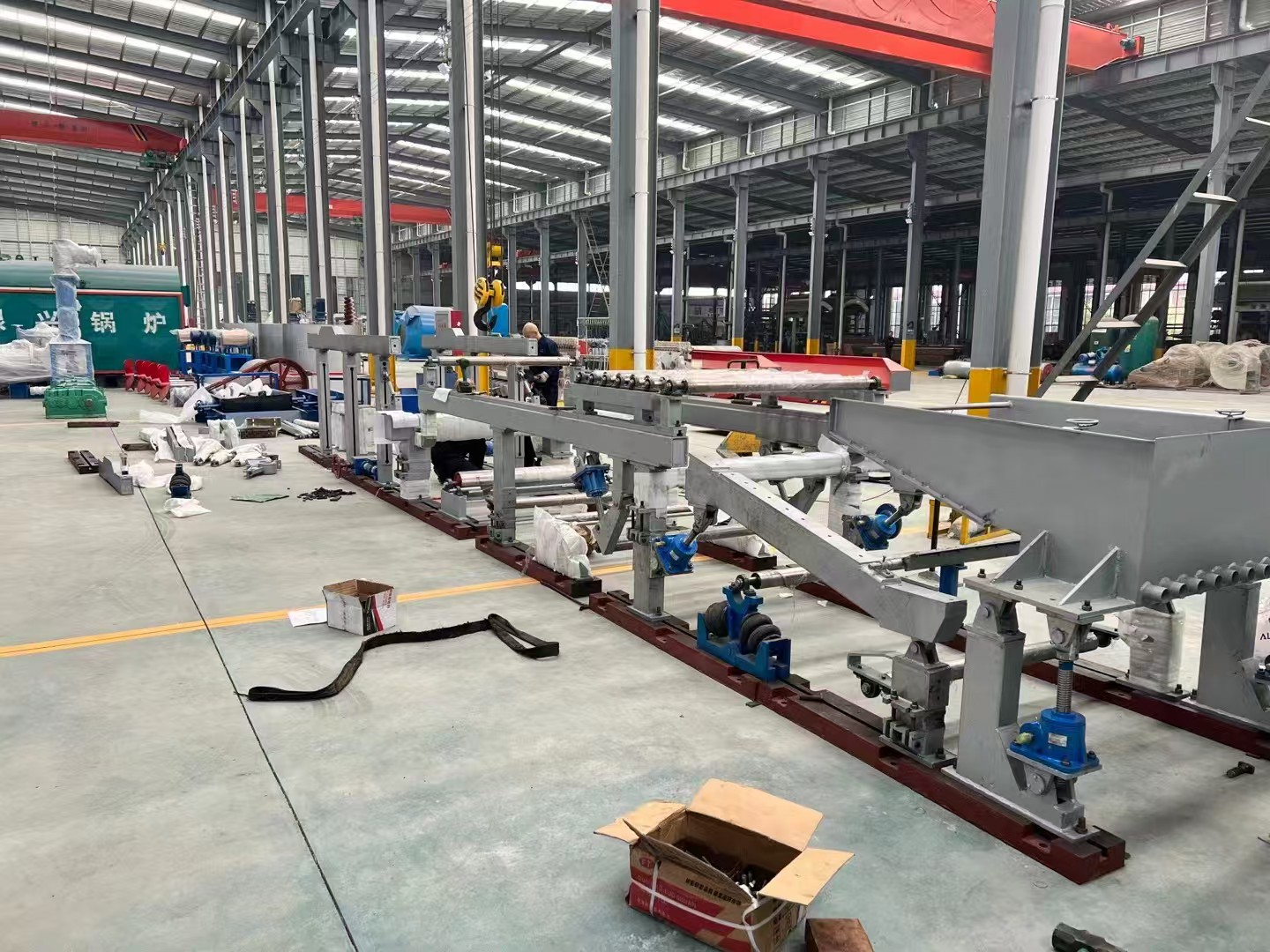 Paper machinery assembly line