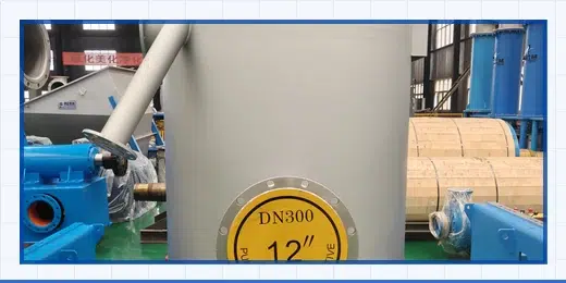 Inflow pressure screen setup photo for approach flow and low pulse screening