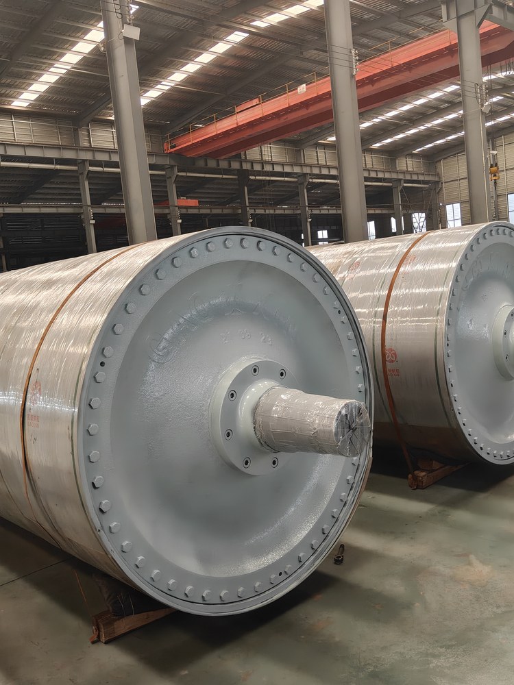 Replacement dryer cylinder shell and journals prepared for a paper machine dryer section
