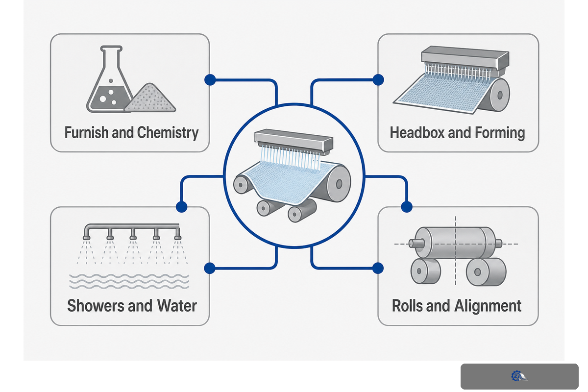 Check the System Around the Fabric — ZJ Paper Machine