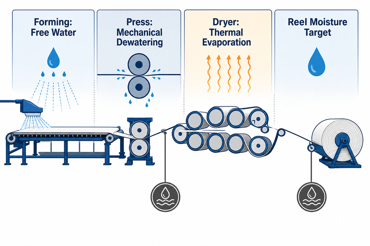What the Paper Drying Process Actually Is, and Where It Starts — Zejiang Paper Machinery