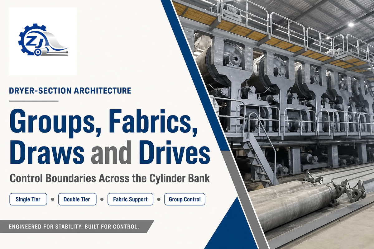 Inside the Dryer Section: Groups, Fabrics, Draws and Drives — Zejiang Paper Machinery