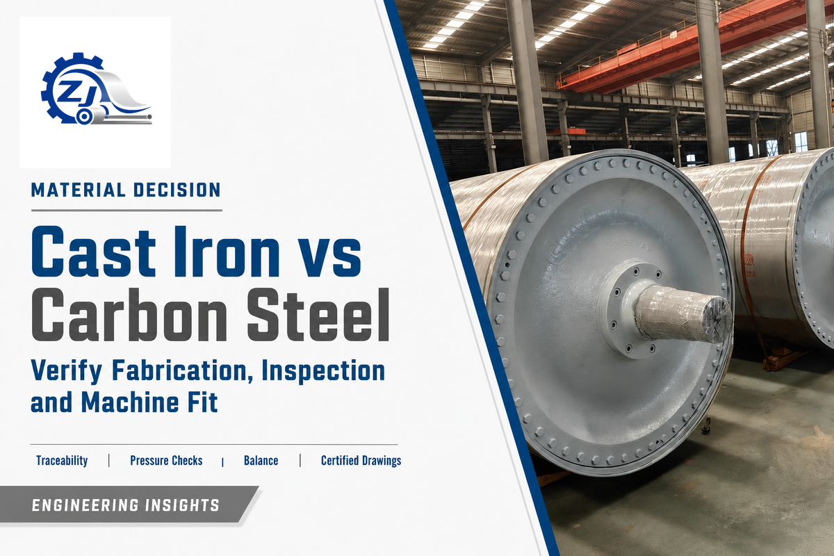 Dryer Cylinder Materials: Cast Iron vs Carbon Steel — Zejiang Paper Machinery