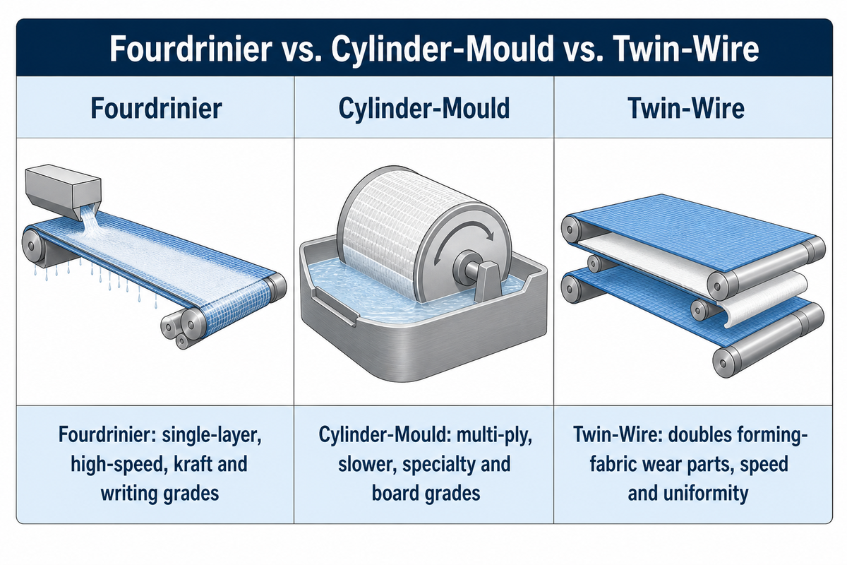 Fourdrinier vs. Other Machine Types, Why Your Parts List Differs — Henan Zejiang Paper Machinery