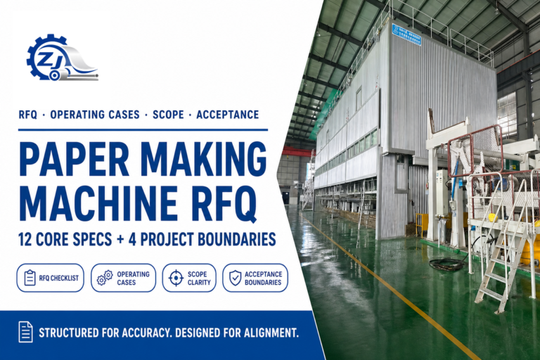 Paper Making Machine RFQ: 12 Core Specs + 4 Boundaries