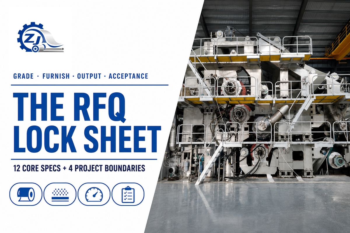 The 12 Core + 4 Boundary Paper Machine RFQ Lock Sheet — Zejiang Paper Machinery