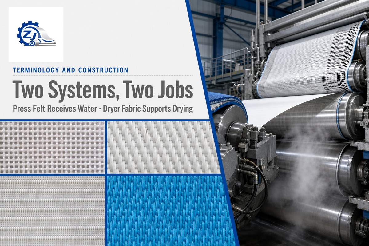 What Do “Press Felt” and “Dryer Felt” Mean on a Paper Machine? — Zejiang