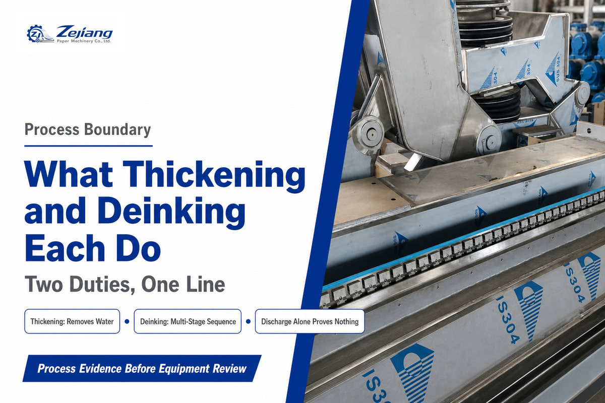 What Thickening and Deinking Each Do — Henan Zejiang Paper Machinery