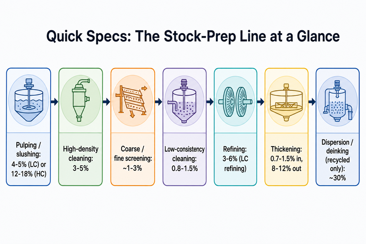 Quick Specs: The Stock-Prep Line at a Glance