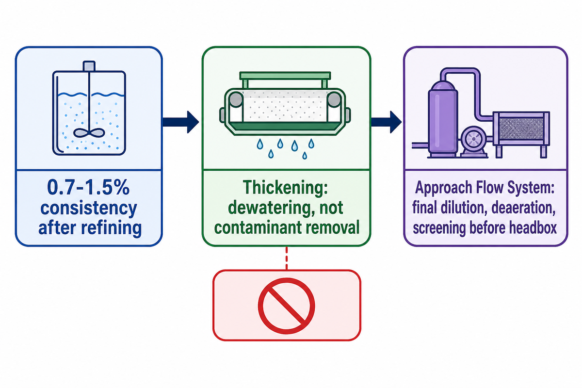 Thickening, Blending, and the Handoff to the Approach Flow System