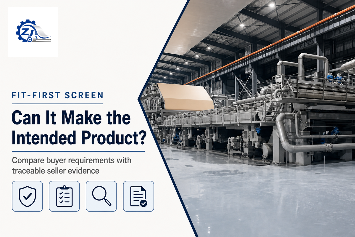 Start With Product and Process Fit, Not the Asking Price — Zejiang Paper Machinery