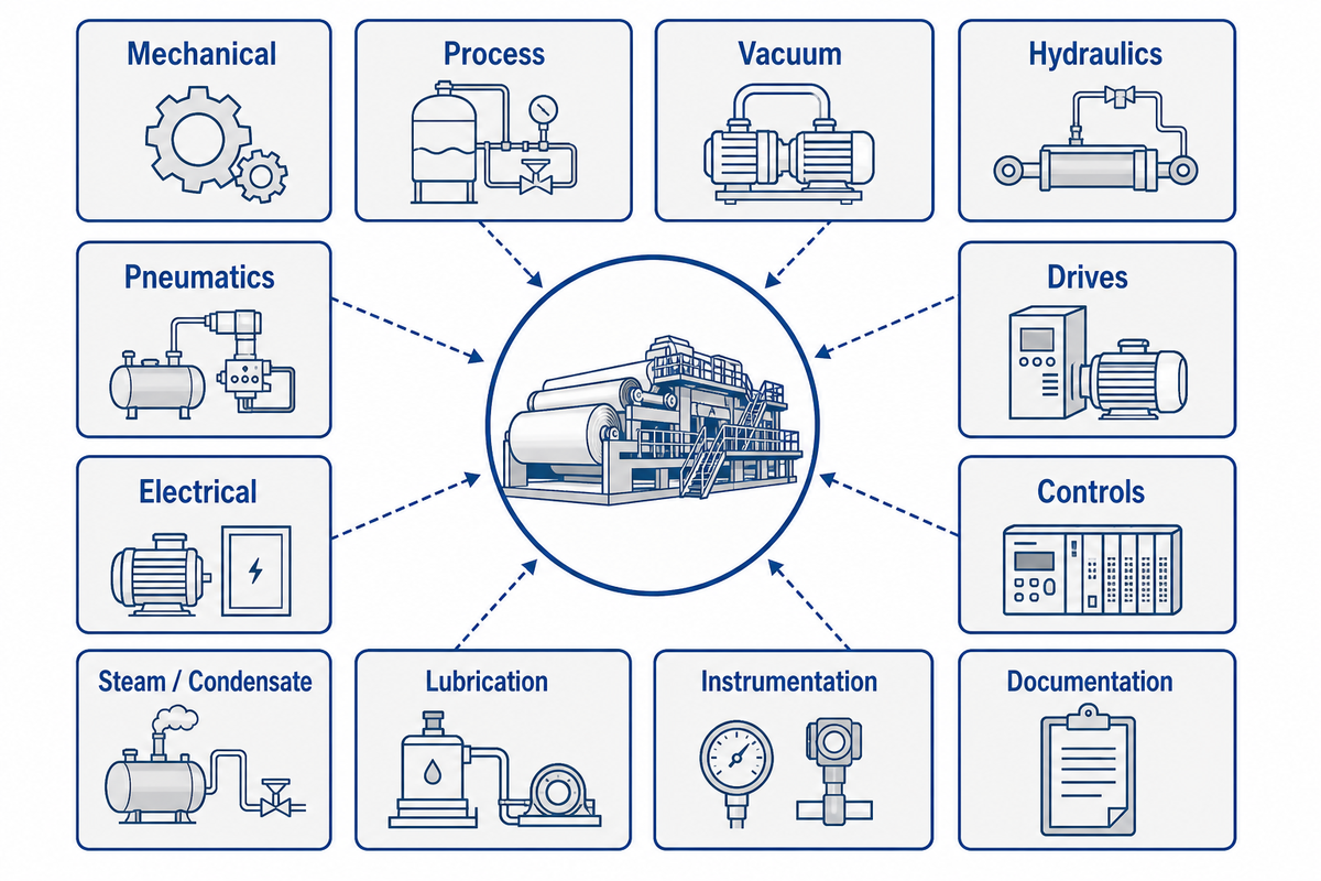 The 12-System Inspection Grid — Zejiang Paper Machinery