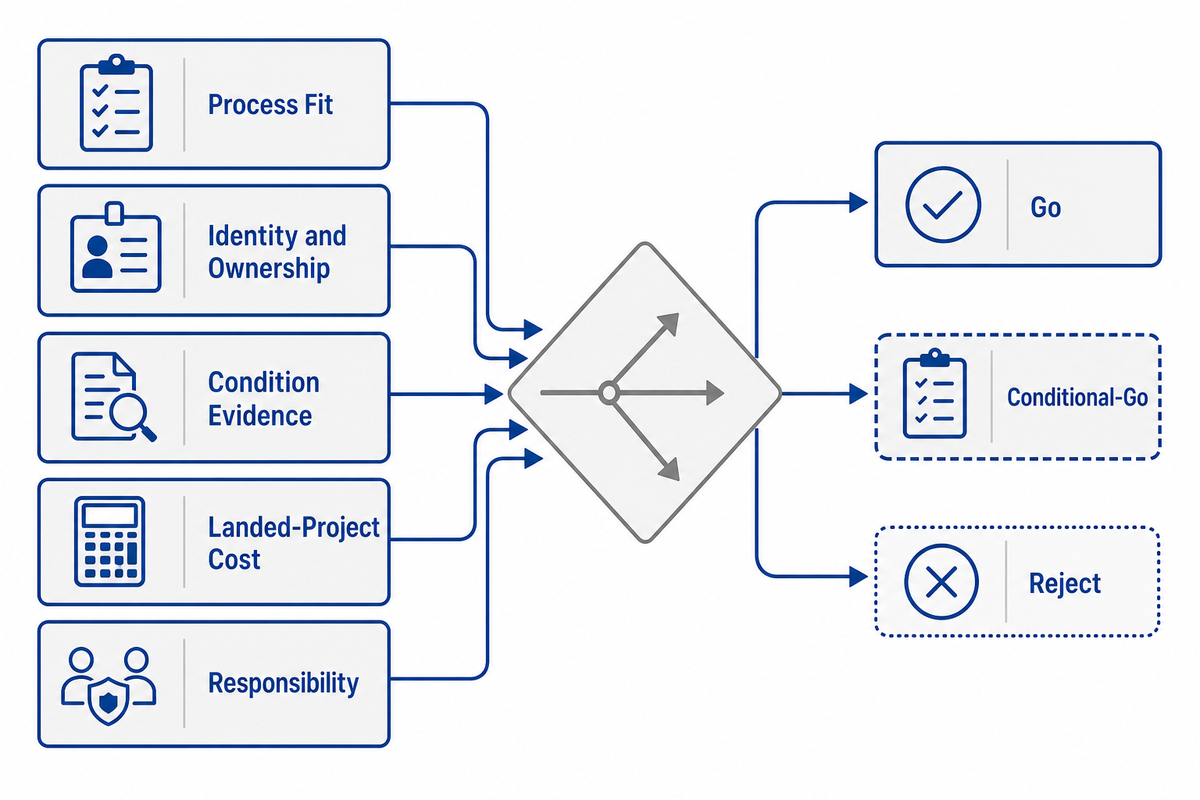 The Go / Conditional-Go / Reject Gate — Zejiang Paper Machinery