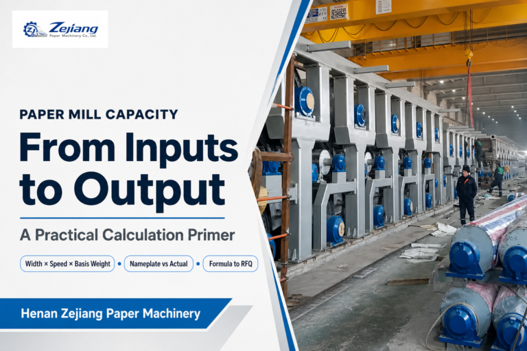 Paper Mill Capacity Calculation (Formula + Worked Example)