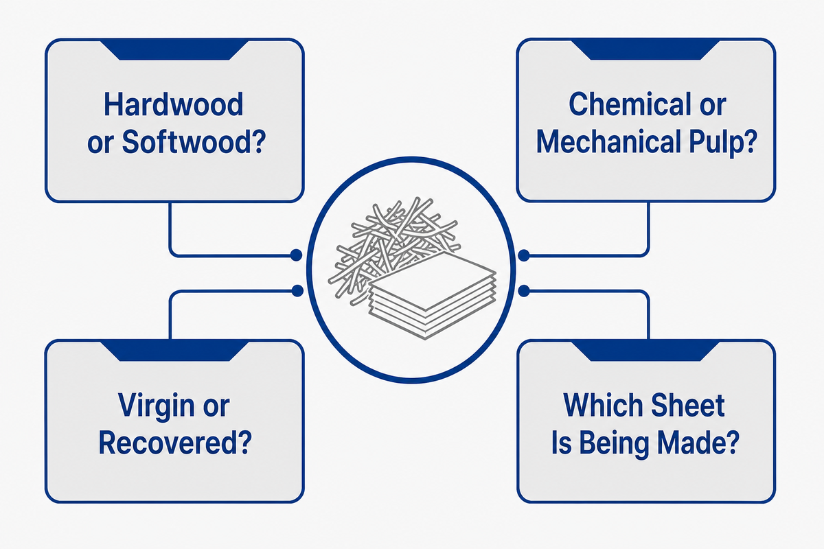 Four furnish and grade questions guide a pulp refining trial