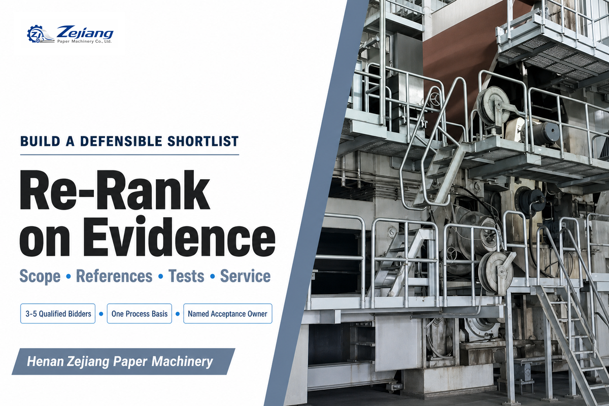 Build a Defensible Shortlist — Henan Zejiang Paper Machinery