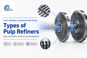 Types of pulp refiners guide organized by duty, consistency, geometry and rotor-stator arrangement