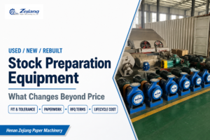Used vs New Stock Preparation Equipment: What Changes?