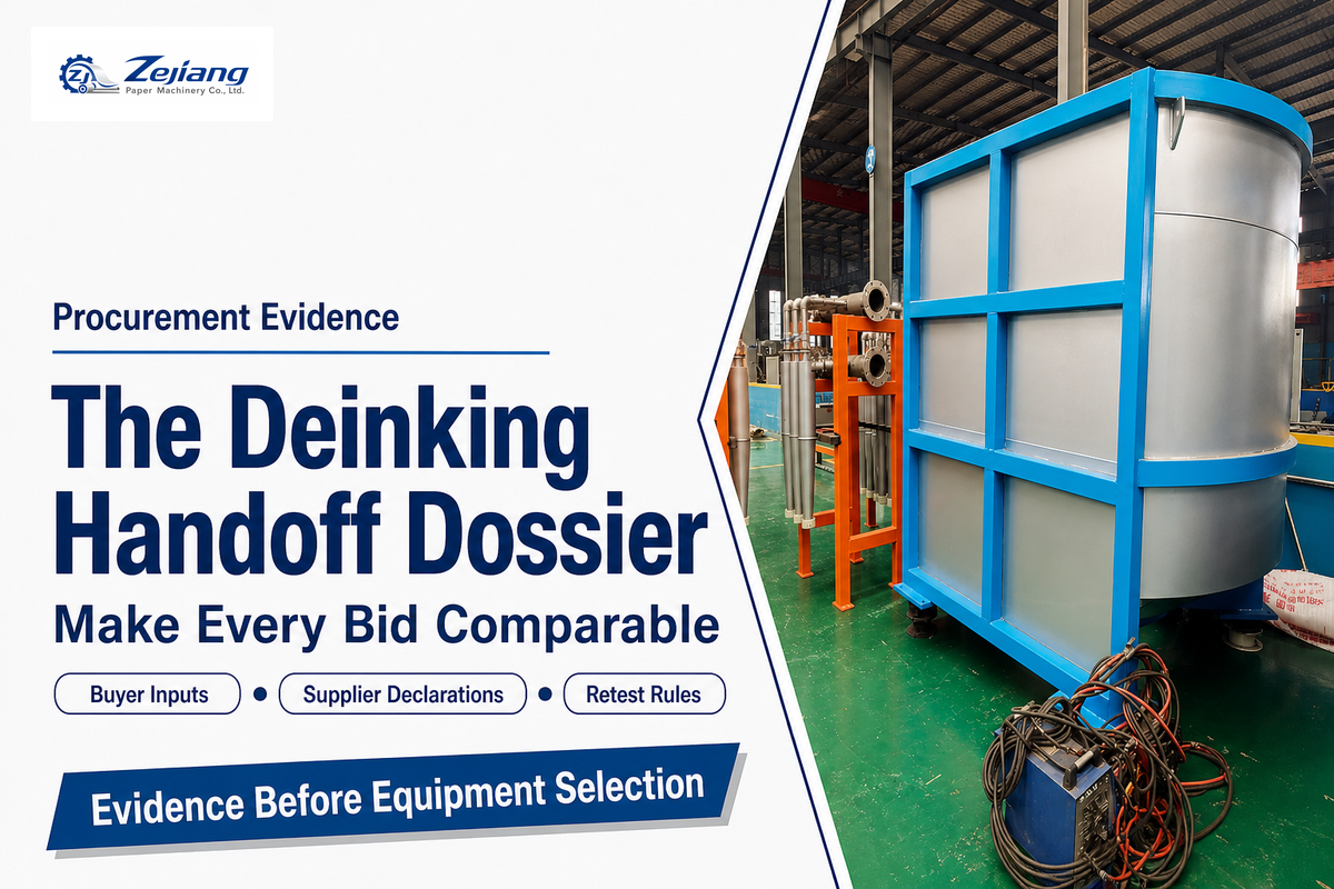 The Deinking Handoff Dossier: What Buyers Must Specify — Henan Zejiang Paper Machinery