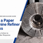 Refiner mechanism from screened pulp through rotor-stator action to verified fiber development