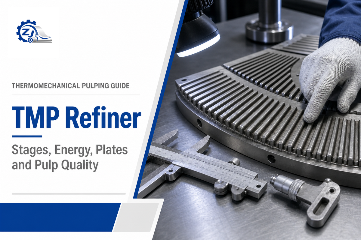 TMP refiner guide from steam-conditioned chips through staged plate action to verified pulp quality